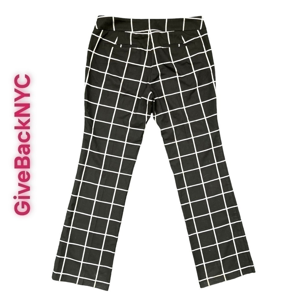 New York & Company Plaid Pants Black Gray White Size 10